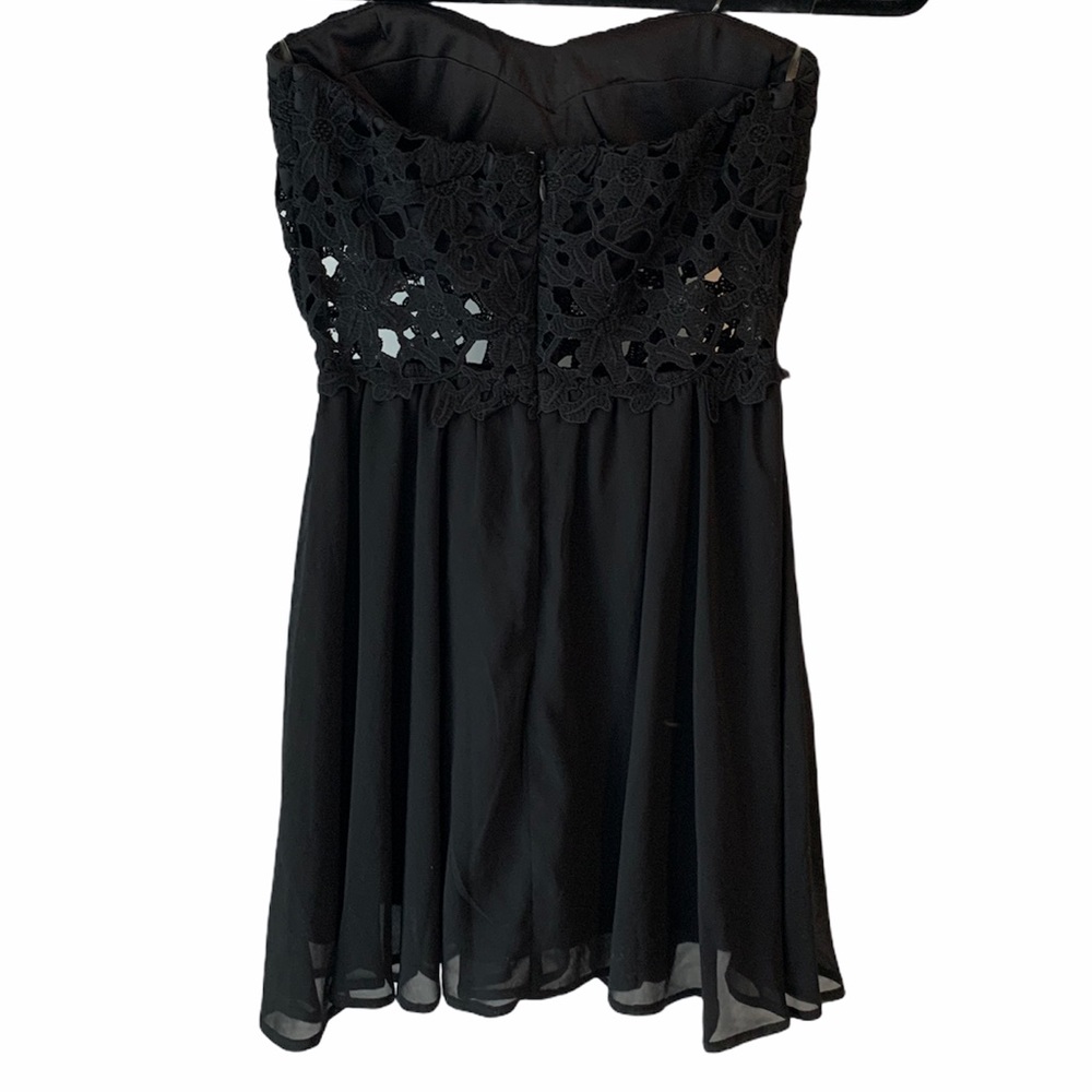NWT Teeze Me Black Strapless Dress - Picture 2 of 8